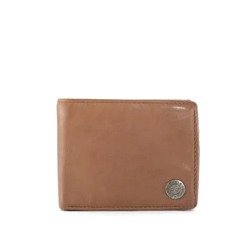 Cas8 Portmonee Herren Mike, Leder Geldbörse, Portemonnaie, Geldbeutel mit RFID-Schutz, Herren-Geldbörse, Wallet klein perfekt für Alltag Büro & Freizeit, Cognac