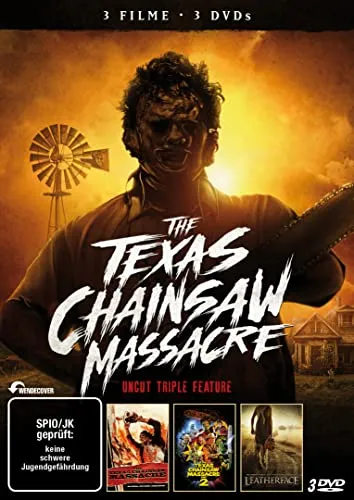 The Texas Chainsaw Massacre - Uncut Triple-Feature DVD Set - Horrorfilme, uncut und erstmals im DVD-Set! Erleben Sie die ungeschönte Brutalität der Klassiker und die spannende Frage: Wer wird Leatherface?