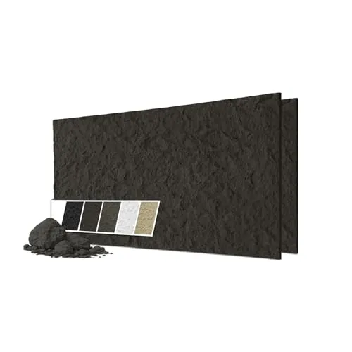 HEXIM Wandpaneele Steinoptik 2 Stück 120x60cm – Täuschend echte Bruchstein 3D Paneele in Light Black - Zwei hochwertige Wandpaneele in Steinoptik mit einer Abdeckfläche von 1,44 m². Ultraleicht, stoßfest und einfach zu verarbeiten – ideal für ein modernes Wohnambiente oder Büros. Perfekt für kreative DIY-Projekte.