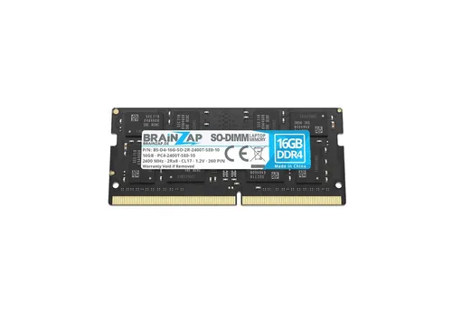 BRAINZAP 16GB RAM PC4-2400T-SE0-10 SO-DIMM Laptop-Arbeitsspeicher (2400 MHz, CL17, 2Rx8, Non-ECC, Unbuffered, für Notebooks - Intel und)