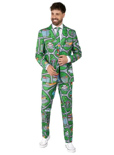 Opposuits Partyanzug Carpet City Anzug, Auf diesen Spielstraßenteppich fährt jeder ab!