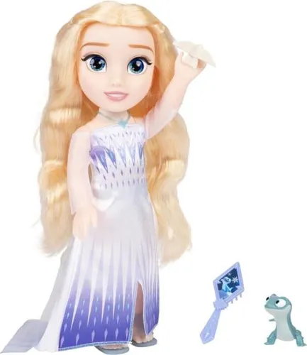 Disney Die Eiskönigin Singende ELSA Puppe 35 cm - Puppen: Elsa singt „Show Yourself“ in 10 Sprachen und kommt mit Zubehör wie Haarbürste und Schmuck, ideal für kreative Spielstunden ab 3 Jahren!