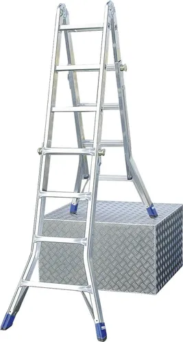 Krause Aluminium-Gelenk-Teleskopleiter STABILO 5 m - Leitern – Flexible 5 m Teleskopleiter aus Aluminium, ideal für vielseitige Einsätze und hohe Stabilität.