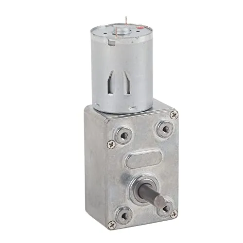 FTVOGUE 12V DC Elektromotor mit Getriebe, hohes Drehmoment, umkehrbar 62 U/min.