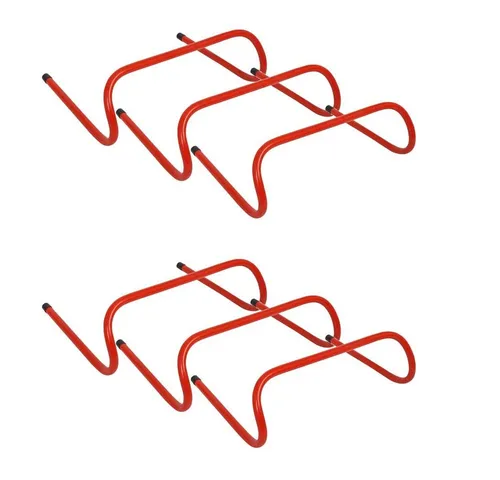Select Hürden Junior 6er Pack (15cm) - Trainingshilfen für Lauf- und Springübungen, ideal für Teamsportarten. Fördert Koordination und Schnelligkeit. Höhe: 15cm, Breite: 50cm, in leuchtendem Orange.