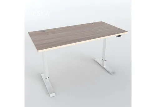 VESKA Höhenverstellbarer Schreibtisch - Elektrisch Sitz- & Stehpult (140 x 70 cm) - Kinderschreibtische mit stabilen Stahlfüßen, stufenlos höhenverstellbar von 71-120 cm und LCD-Display für individuelle Einstellungen. Ideal für flexibles Arbeiten und Lernen.