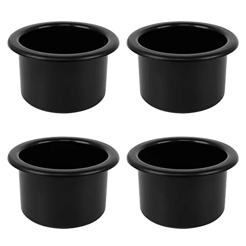 WANGCL 4 Stück Kunststoff-Tisch-Becherhalter 79 mm Durchmesser Couch-Becherhalter Schwarz Auto-Getränkehalter für Sofa Boot Wohnmobil Couch Auto LKW Pokertisch