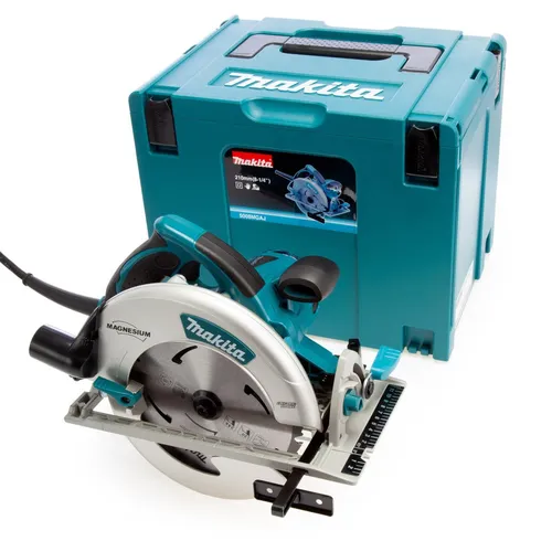 Makita 5008MGJ Handkreissäge - Handkreissäge mit 75,5 mm Schnitttiefe, ideal für präzise Holzarbeiten. Leicht und leistungsstark für professionelle Ergebnisse.