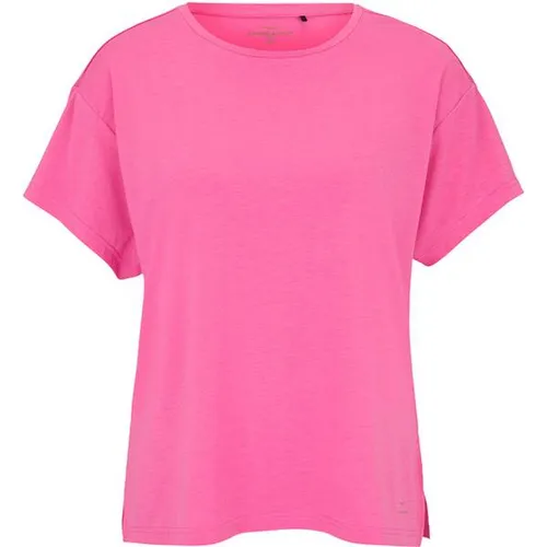 Venice Beach T-Shirt VB Salma Tourmaline pink, XL - Stylisches T-Shirt mit Rundhalsausschnitt und seitlichen Schlitzen. Die lockere Passform aus einer hochwertigen Polyester-Lyocell-Mischung sorgt für optimalen Tragekomfort.