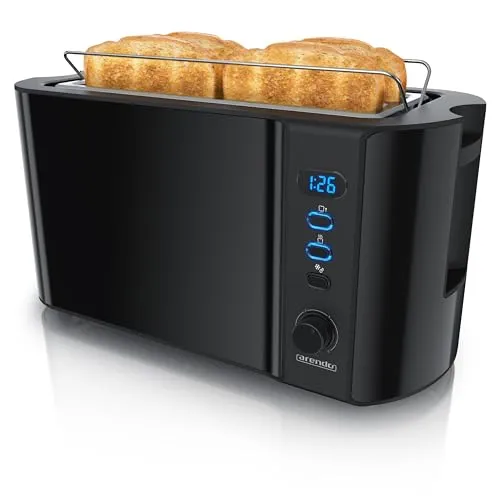 Arendo Edelstahl Toaster Langschlitz 4 Scheiben von Arendo