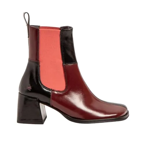 Art Schnürstiefel Damen 1707 NAPPA SHINNY BURDEOS-BLACK