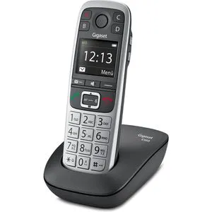 Gigaset E560 Schnurloses Telefon platin - Freisprechen, 4 Notrufnummern und bis zu 300 m Reichweite für maximale Bewegungsfreiheit