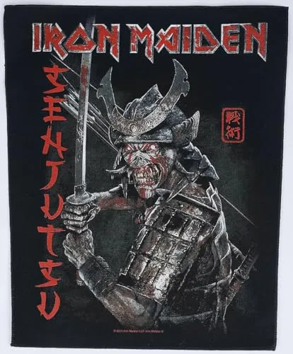 Iron Maiden Senjutsu Unisex Backpatch schwarz/rot 95% Baumwolle, 5% Polyester Band-Merch, Bands