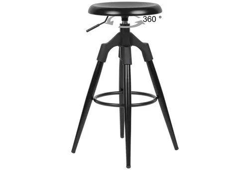 FineBuy Höhenverstellbarer Barhocker Metall 72-80cm - Moderne Barmöbel im Industrial-Style mit drehbarer Sitzfläche und stabiler Fußablage für hohen Sitzkomfort. Ideal für Bars und Küchen.