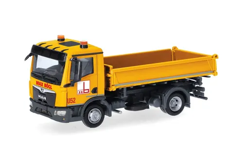 herpa 319867 MAN TGL CC 3-Seiten-Kipper 2achs Max Bögl 1:87 NEU + OVP
