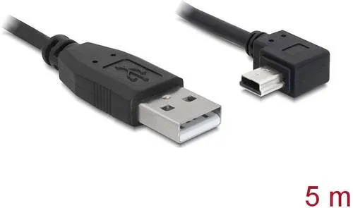 Delock USB-Kabel USB 2.0 USB-A Stecker, USB-Mini-B Stecker 5.00m Schwarz 82684