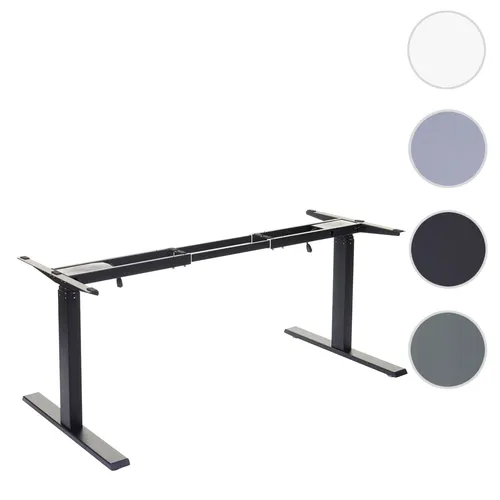 Gestell HWC-D40, elektrisches Tischgestell für Schreibtisch - Zubehör für Möbel, stufenlos höhenverstellbar mit Memory-Funktion für individuelle Arbeitshöhen und mehr Beinfreiheit durch querstangenfreies Design.