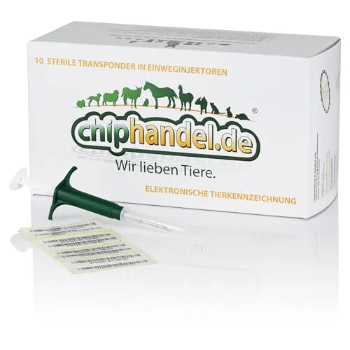 chiphandel.de Wir lieben Tiere. 10 x RFID Tierchip – Deutscher Ländercode 276, mit aufeinander folgenden Chipnummern