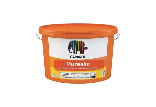 Caparol Fassadenfarbe Muresko - 5 Ltr (Weiß) - Hochwertige Fassadenfarbe auf SilaCryl®-Basis für vielseitige Untergründe. Ideal für Renovierungen, bietet Schutz vor Algen- und Pilzbefall und sorgt für eine langlebige Farbbeschichtung.