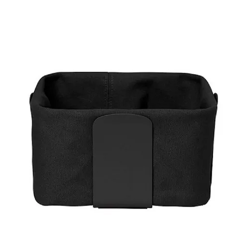 blomus Brotkorb Desa klein schwarz - Brotkorb in modernem Design mit herausnehmbarem Stoffeinsatz, ideal für ein stilvolles Frühstück. Platz für Brötchen, Brot und Croissants. Maße: 20x20x10 cm.
