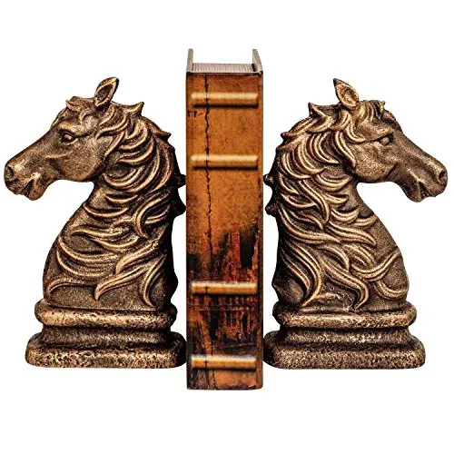 Aubaho Dekoobjekt Buchstützen Pferd Antik-Stil - Deko-Objekte: Wunderschöne antike Buchstützen aus Eisen, die durch traditionelle Bearbeitung ein einzigartiges Erscheinungsbild bieten. Perfekt für Bücherliebhaber und stilvolle Wohnräume.