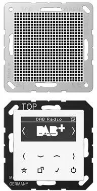 Jung DABA1WW Smart Radio DAB+ Set Mono - Digitalradio mit hoher Empfangsqualität, integrierte Antenne und einfache Bedienung