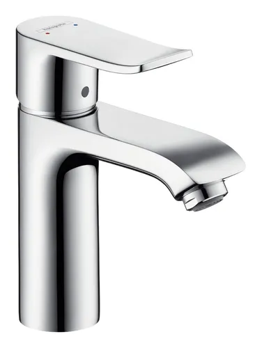 Hansgrohe Metris Einhebel-Waschtischmischer 110 - Waschtischarmaturen, ideal für offene Warmwasserbereiter, mit eleganter Zugstangen-Ablaufgarnitur und langlebiger Chrom-Oberfläche.