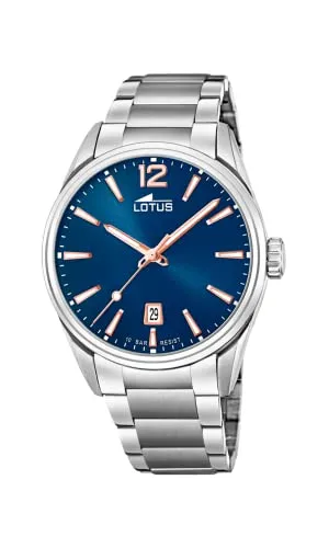Lotus Herren Armbanduhr Analog Quarz Edelstahl 18692/2 - Elegante Armbanduhr für Herren mit 10 Bar Wasserdichtigkeit, grauem Stahlarmband und leuchtenden Zeigern für optimale Sichtbarkeit.
