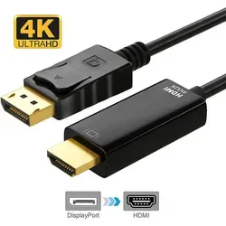 DisplayPort DP auf HDMI Adapter Kabel 1.2 HDMI 1.4 Wandler Full HD 3D 1080p 1,8m