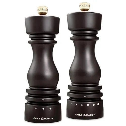 Cole & Mason London Salz- und Pfeffermühlen Geschenkset 18 cm aus Holz