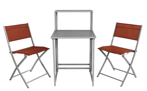Outdoor Gartentisch Derby 60x100 cm - Grau - Bistro-Tisch für den Außenbereich, wetterfest und ideal für Garten oder Balkon, mit elegantem Design in Grau.