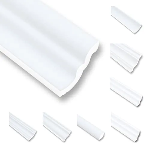Meter Deckenleisten Styropor XPS Stuckleisten Abschlussleiste Decke Weiss 35X35 mm Zierprofile Styroporleisten Deckenleisten Zierleisten Sparpaket NS35 20