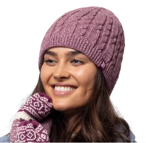 Produktbild Heat Holders Damen Frauen Zopfmütze rose Mütze Thermomütze Thermo Mütze Winter