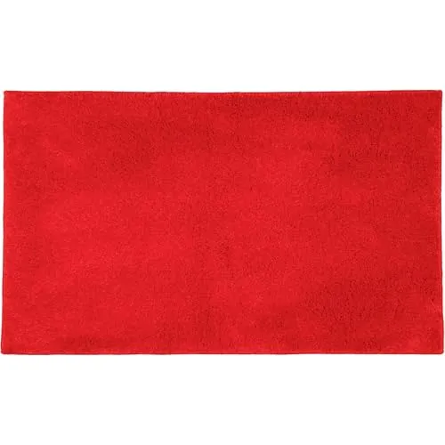 Vossen Badematte Timeless - Rot, 60x100 cm - Badteppich aus 100% Polyacryl in purpur, pflegeleicht und ideal für ein stilvolles Badezimmer.