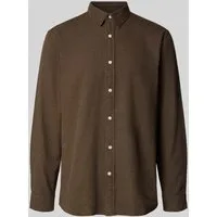 SELECTED HOMME Regular Fit Freizeithemd aus reiner Baumwolle Modell 'NOAH' in Schoko, Größe L