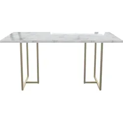 Produktbild Esstisch aus MDF mit weißer Marmorplatte