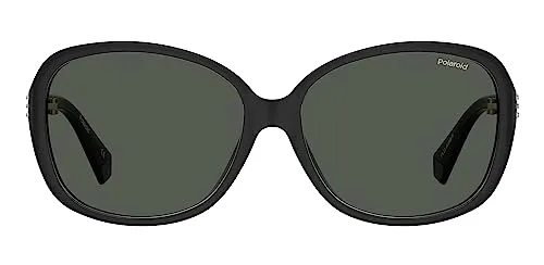 Polaroid Unisex PLD 4098/s Sonnenbrille, 807/M9 Black, 58 - Sonnenbrille für Damen mit polarisierenden Triacetat-Gläsern, ideal zum Schutz vor Blendung und UV-Strahlen, stylisches Design aus schwarzem Polycarbonat.