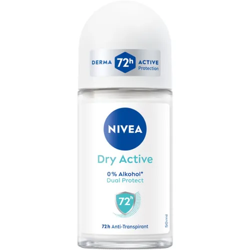 Produktbild NIVEA Dry Active Deo Roll-On 50 ml – Antitranspirant mit 72h Schutz
