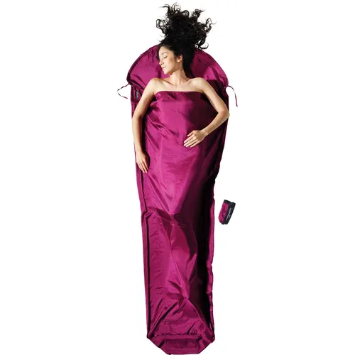 Silk MummyLiner - Seiden-Schlafsack mulberry red