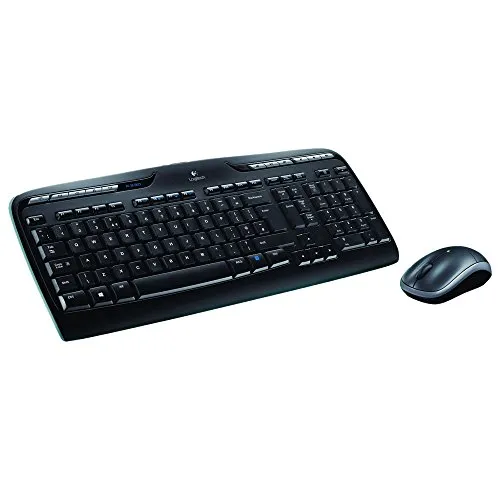 Logitech MK330 Kabelloses Tastatur-Maus-Set - Maus-Tastatur-Set mit 2.4 GHz Verbindung, 4 programmierbaren G-Tasten und bis zu 24 Monaten Batterielaufzeit für maximalen Komfort und Flexibilität.