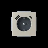 Busch-Jaeger SCHUKO Steckdose USB-A+C 20 EUCB2USBAC-866 in silber von Busch-Jaeger
