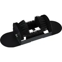 Relaxdays Schuhabstreifer Holz Schwarz Rutschfest 11,5 cm x 23 cm x 15 cm 1,7 kg