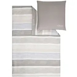 s.Oliver Bettwäsche 155 x 220 cm Satin Grau