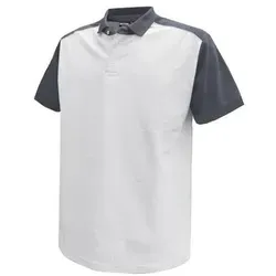DASSY Cesar 2farbiges Poloshirt 710004 6141 WEIß/ZEMENTGRAU Gr. XL