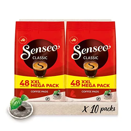 Senseo Pads Classic Megapack XXL – 480 Kaffeepads - Kaffeekapseln & Pads – Genießen Sie 480 Mal vollmundigen, aromatischen Kaffee auf Knopfdruck mit den mittelfein gerösteten Senseo Classic Pads, ideal für Kaffeeliebhaber.