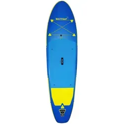 Atrigo Stand-Up SUP Wattsup F10 - Blau und Gelb - Surfen & Kitesurfen - Ideales Stand Up Paddle für Pools und Wasserspaß, robust und leicht aus Kunststoff gefertigt.