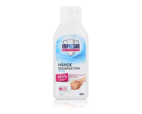 IMPRESAN Handseife Impresan Hände Desinfektion flüssig 150ml - Ideal für unterwegs (1er P