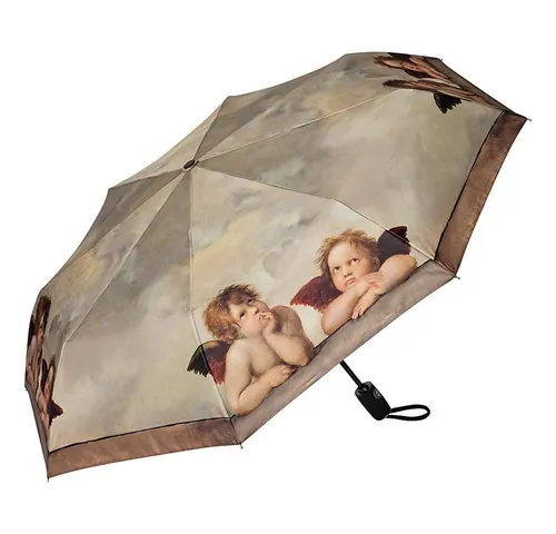 von Lilienfeld Taschenregenschirm Raffael: Engel in braun von VON LILIENFELD