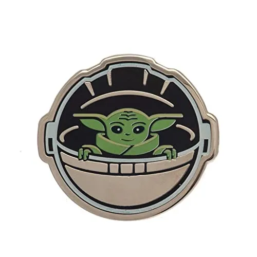 Star Wars: The Mandalorian Emaille Anstecknadel (Asset Pod-Design) 8 cm x 1,5 cm x 10,5 cm – Offizieller Merchandise-Artikel, Einheitsgröße, Emaille, Metall, Silber, Ohne Edelstein