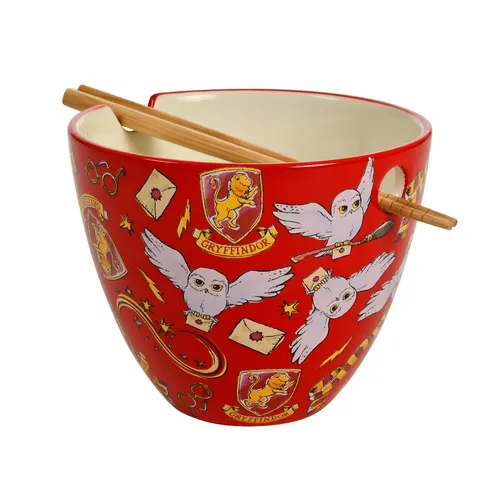 Magic Symbols Ramen Schale mit Ess-Stäbchen - Harry Potter in schwarz von Elbenwald
